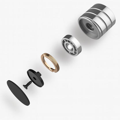 Exploded view of the Zenklar Axis precision focus tool showing its engineered internal components